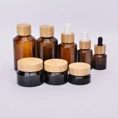 30ml stiklinis bambuko stiklinis butelis